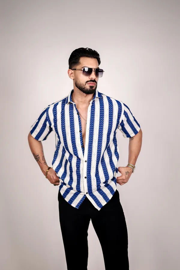 MEN'S_PLAIN_CROCHET_BLUE_SHIRT