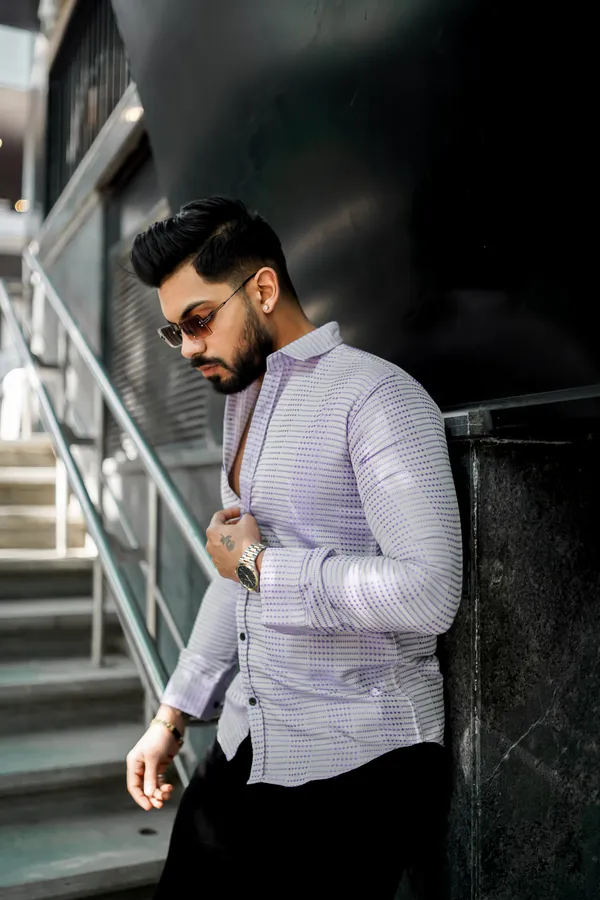 Purple_Regular_Fit_Texture_New_Design_Shirt_For_Men