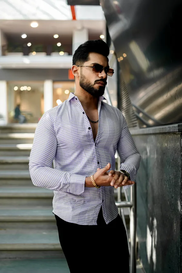 Purple_Regular_Fit_Texture_New_Design_Shirt_For_Men