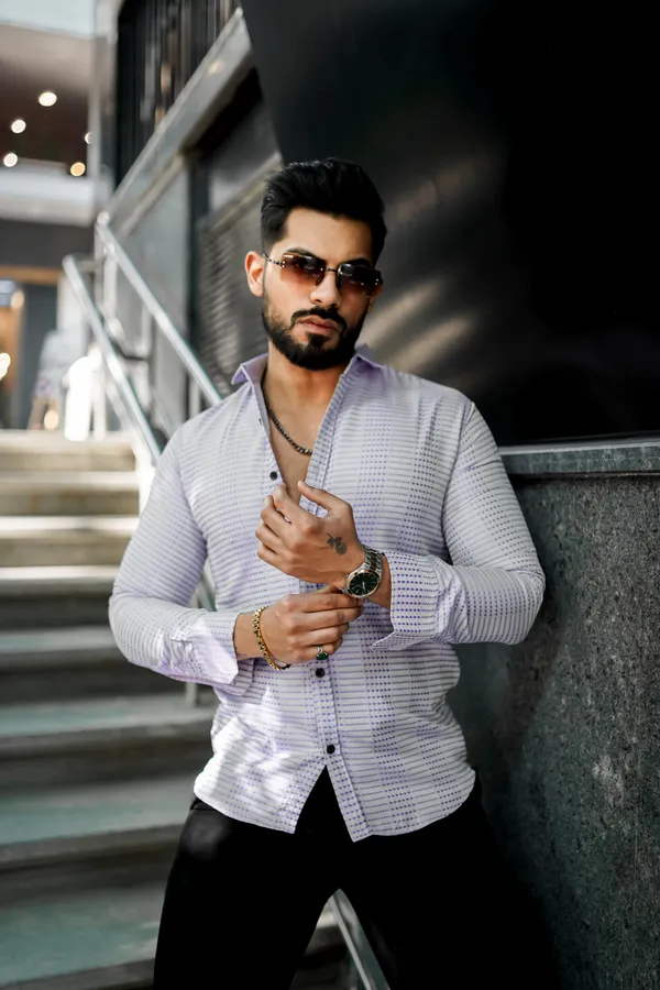 Purple_Regular_Fit_Texture_New_Design_Shirt_For_Men