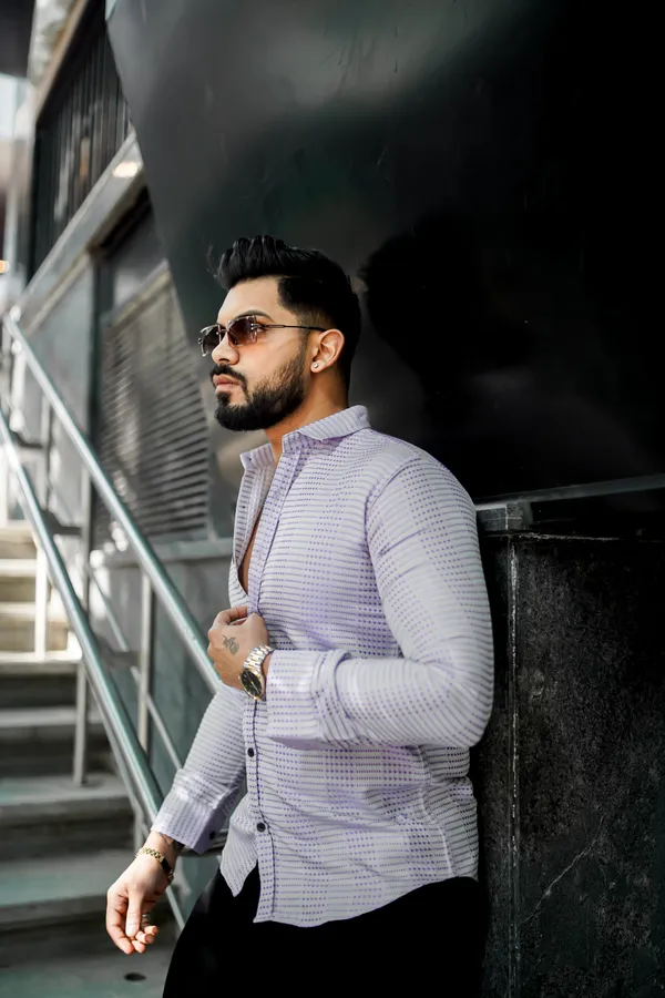 Purple_Regular_Fit_Texture_New_Design_Shirt_For_Men