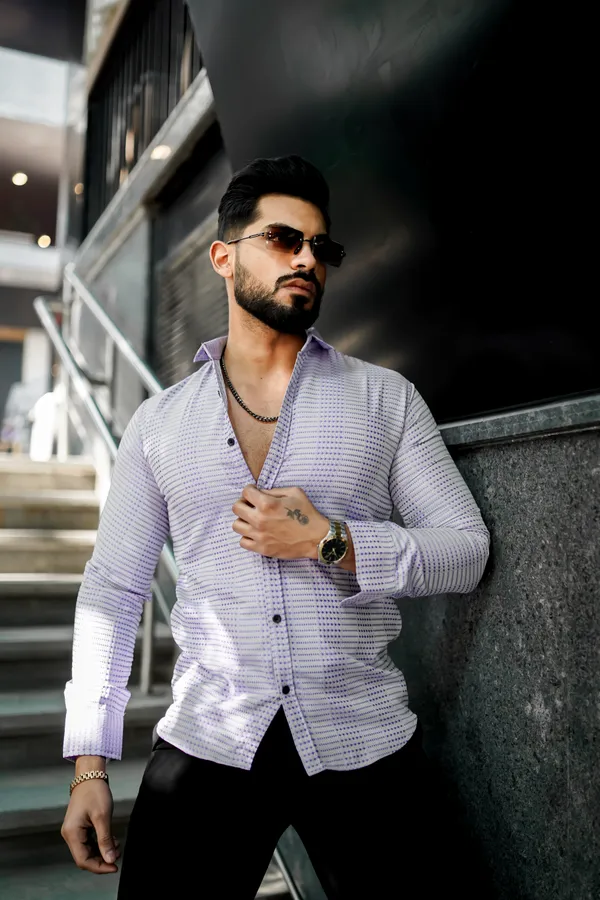 Purple_Regular_Fit_Texture_New_Design_Shirt_For_Men