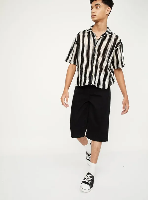 Black_Regular_Fit_Texture_New_Design_Shirt_For_Men