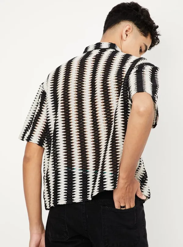 Black_Regular_Fit_Texture_New_Design_Shirt_For_Men