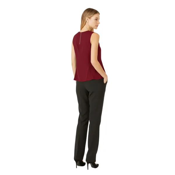 BLACKSMITH_Maroon_Cutout_Shell_Formal_Office_Top_Shirt_for_Women_|_Women_Stylish_Western_Tops