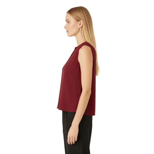 BLACKSMITH_Maroon_Cutout_Shell_Formal_Office_Top_Shirt_for_Women_|_Women_Stylish_Western_Tops