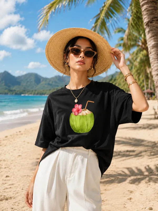Blacksmith_Black_Coco_Shore_Oversized_Rich_Cotton_Graphic_Print_T-Shirt_for_Women_&_Girls