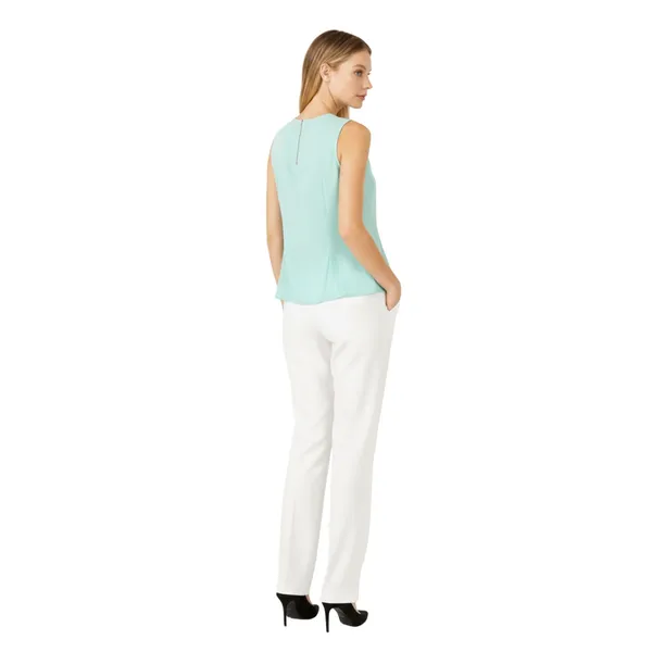 BLACKSMITH_Pale_Aqua_Cutout_Shell_Formal_Office_Top_Shirt_for_Women_|_Women_Stylish_Western_Tops