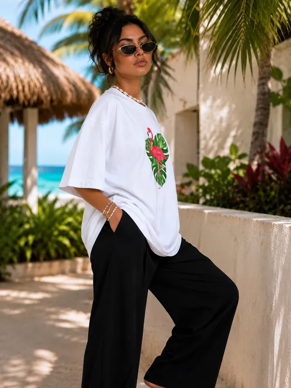 Blacksmith_White_Tropical_Flamingo_Oversized_Rich_Cotton_Graphic_Print_T-Shirt_for_Women_&_Girls