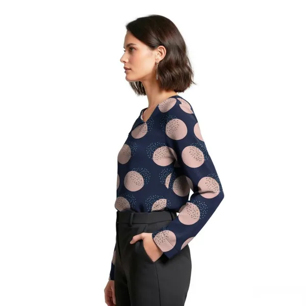 BLACKSMITH_Lunar_Speckle_Asymmetrical_Formal_Office_Shirt_for_Women_|_Women_Stylish_Western_Tops