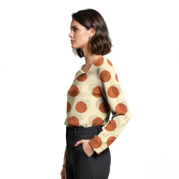 BLACKSMITH_Lunar_Speckle_Asymmetrical_Formal_Office_Shirt_for_Women_|_Women_Stylish_Western_Tops