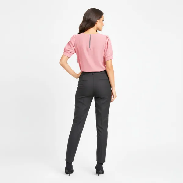 BLACKSMITH_Light_Pink_Ruffled_V-_Neck_Formal_Office_Shirt_for_Women_|_Women_Stylish_Western_Tops