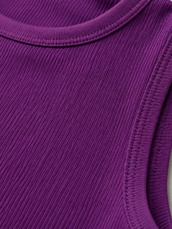 Blacksmith_Women's_&_Girls'_Purple_Sleeveless_Knitted_Solid_Crew_Neck_Tank_Top_/_Crop_Top