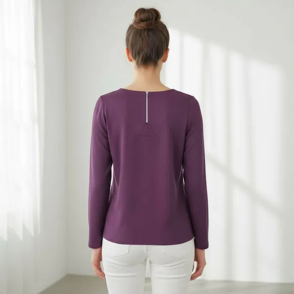 BLACKSMITH_Purple_Keyhole_Formal_Office_Shirt_for_Women_|_Women_Stylish_Western_Tops