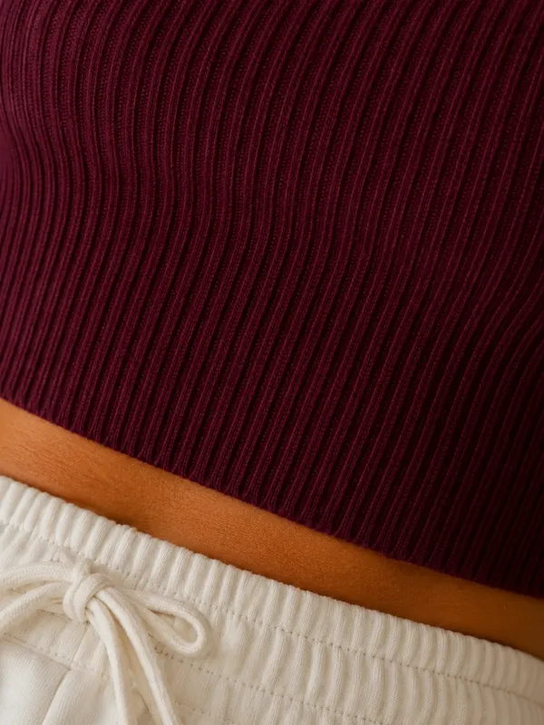 Blacksmith_Women's_&_Girls'_Burnt_Maroon_Sleeveless_Knitted_Solid_Square_Neck_Tank_Top_/_Crop_Top