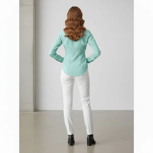 BLACKSMITH_Pale_Aqua_Textured_Button_Down_Formal_Office_Shirt_for_Women_|_Women_Stylish_Western_Tops