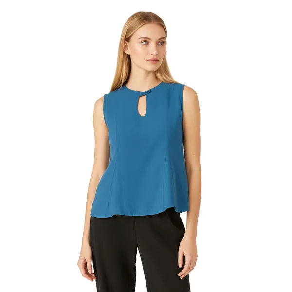 BLACKSMITH_Peacock_Cutout_Shell_Formal_Office_Top_Shirt_for_Women_|_Women_Stylish_Western_Tops