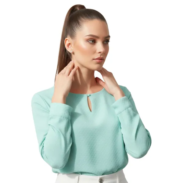BLACKSMITH_Pale_Aqua_Keyhole_Formal_Office_Shirt_for_Women_|_Women_Stylish_Western_Tops