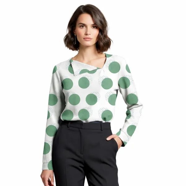 BLACKSMITH_Lunar_Speckle_Asymmetrical_Formal_Office_Shirt_for_Women_|_Women_Stylish_Western_Tops