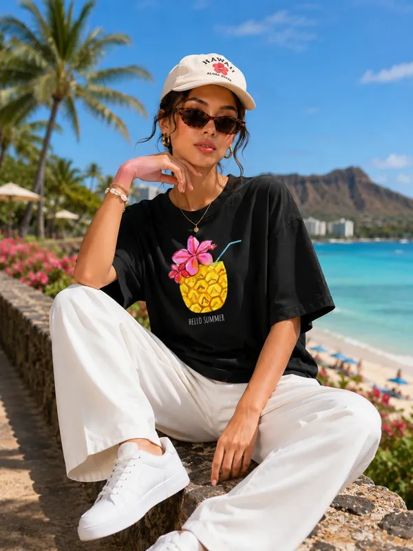 Blacksmith_Black_Hello_Summer_Oversized_Rich_Cotton_Graphic_Print_T-Shirt_for_Women_&_Girls