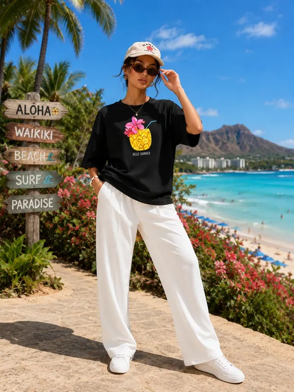 Blacksmith_Black_Hello_Summer_Oversized_Rich_Cotton_Graphic_Print_T-Shirt_for_Women_&_Girls