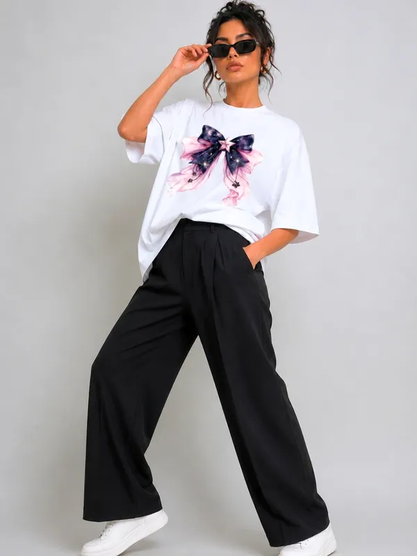 Blacksmith_White_Stardust_Bow_Oversized_Rich_Cotton_Graphic_Print_T-Shirt_for_Women_&_Girls