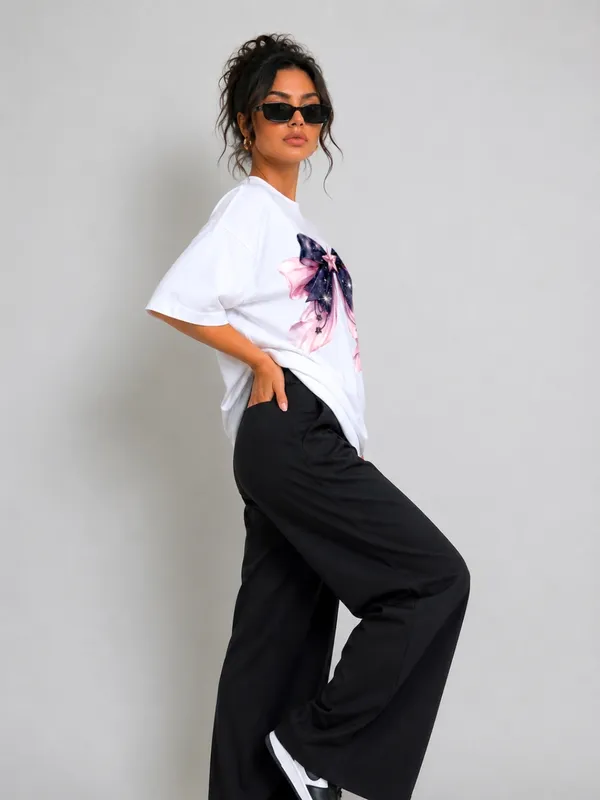 Blacksmith_White_Stardust_Bow_Oversized_Rich_Cotton_Graphic_Print_T-Shirt_for_Women_&_Girls