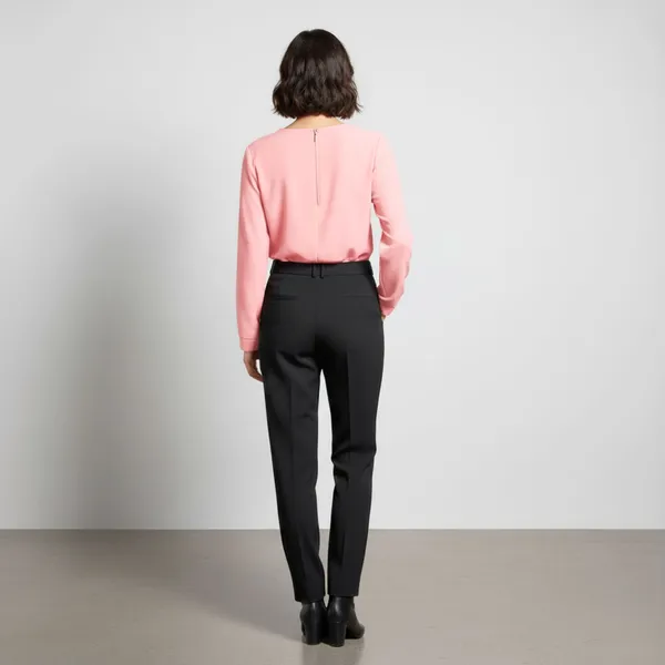 BLACKSMITH_Light_Pink_Asymmetrical_Formal_Office_Shirt_for_Women_|_Women_Stylish_Western_Tops