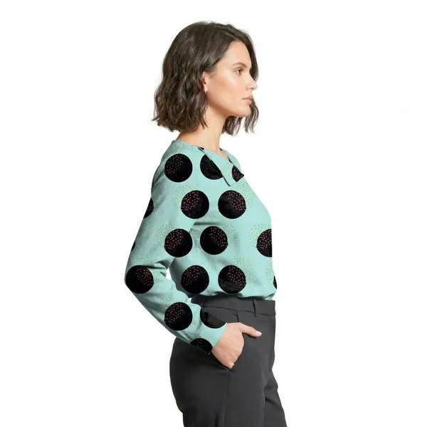 BLACKSMITH_Lunar_Speckle_Asymmetrical_Formal_Office_Shirt_for_Women_|_Women_Stylish_Western_Tops