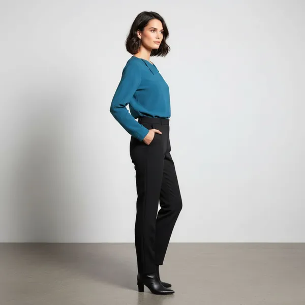 BLACKSMITH_Peacock_Asymmetrical_Formal_Office_Shirt_for_Women_|_Women_Stylish_Western_Tops