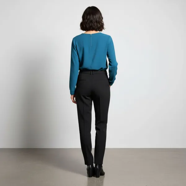 BLACKSMITH_Peacock_Asymmetrical_Formal_Office_Shirt_for_Women_|_Women_Stylish_Western_Tops