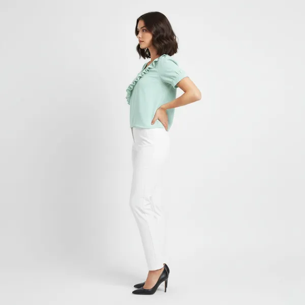 BLACKSMITH_Pale_Aqua_Ruffled_V-_Neck_Formal_Office_Shirt_for_Women_|_Women_Stylish_Western_Tops