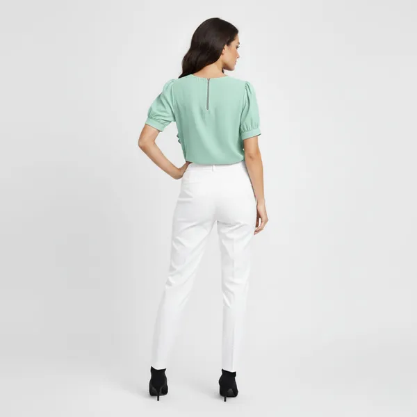 BLACKSMITH_Pale_Aqua_Ruffled_V-_Neck_Formal_Office_Shirt_for_Women_|_Women_Stylish_Western_Tops