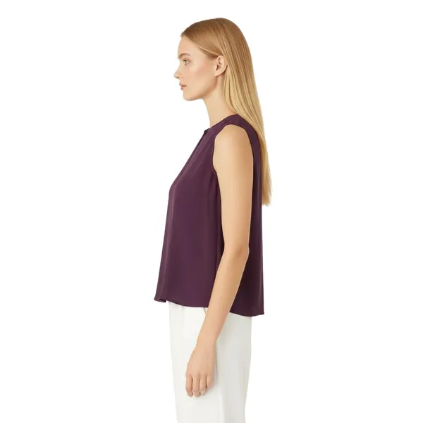 BLACKSMITH_Purple_Cutout_Shell_Formal_Office_Top_Shirt_for_Women_|_Women_Stylish_Western_Tops