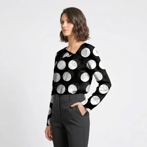 BLACKSMITH_Lunar_Speckle_Asymmetrical_Formal_Office_Shirt_for_Women_|_Women_Stylish_Western_Tops