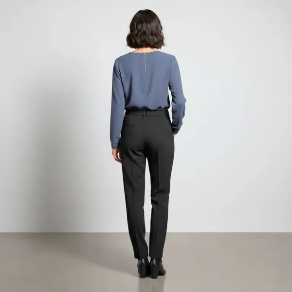 BLACKSMITH_Grey_Asymmetrical_Formal_Office_Shirt_for_Women_|_Women_Stylish_Western_Tops