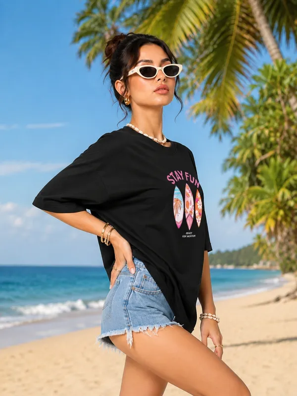 Blacksmith_Black_Malibu_Vibes_Oversized_Rich_Cotton_Graphic_Print_T-Shirt_for_Women_&_Girls