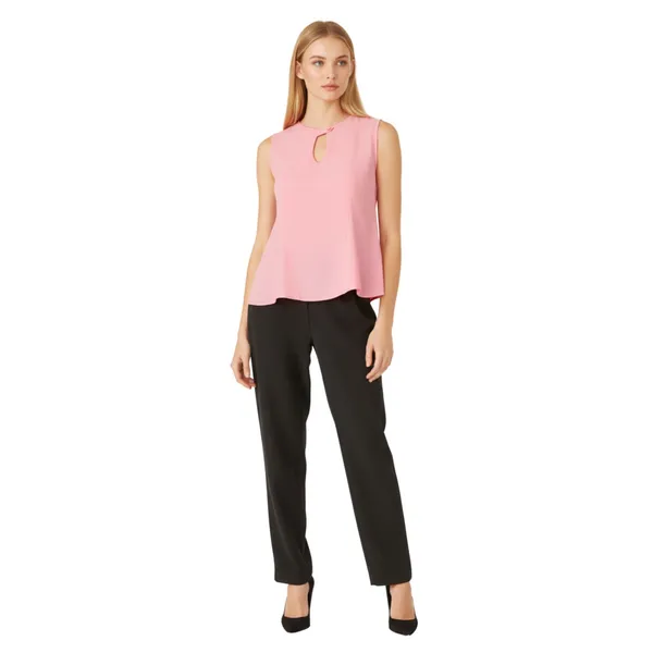 BLACKSMITH_Light_Pink_Cutout_Shell_Formal_Office_Top_Shirt_for_Women_|_Women_Stylish_Western_Tops