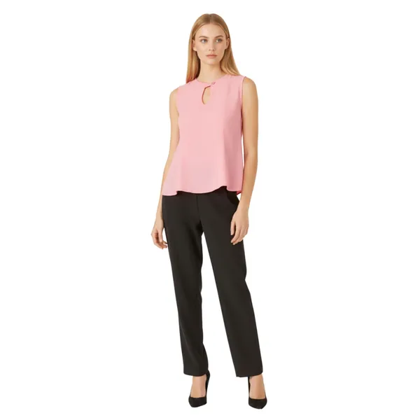 BLACKSMITH_Light_Pink_Cutout_Shell_Formal_Office_Top_Shirt_for_Women_|_Women_Stylish_Western_Tops