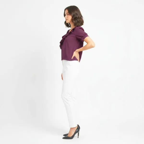 BLACKSMITH_Purple_Ruffled_V-_Neck_Formal_Office_Shirt_for_Women_|_Women_Stylish_Western_Tops