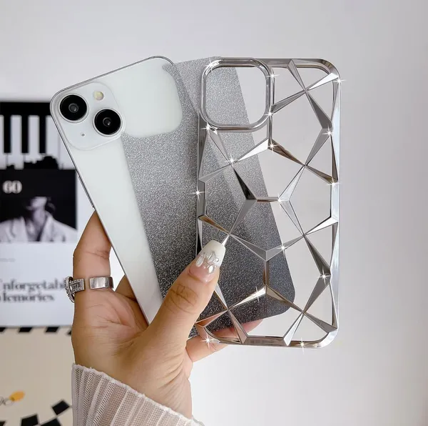 Apple_iPhone_Blue_Glitter_3D_Cube_Case_with_Shockproof_Back_Protection