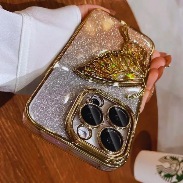 Apple_iPhone_Glitter_Butterfly_Quicksand_Case_??Shiny_Bling_Plated_Soft_Cover_(Gold)