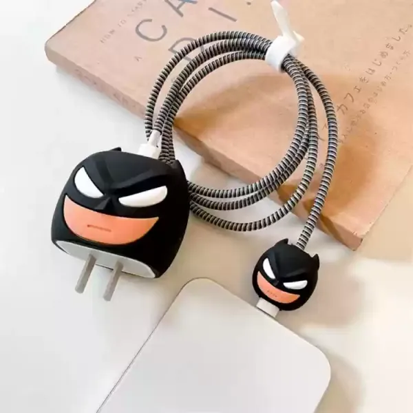 Black_Solid_Silicone_Mobile_Charger_Cover