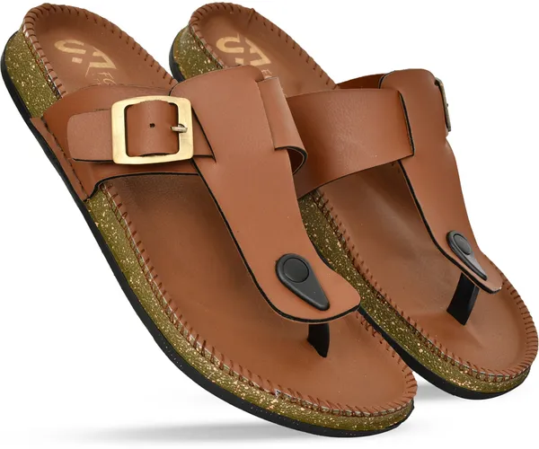 Tan_Premium_Synthetic_Leather_Flip_Flop_For_Men