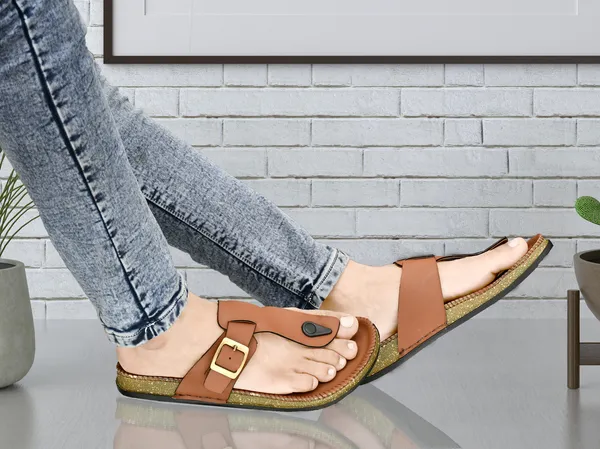 Tan_Premium_Synthetic_Leather_Flip_Flop_For_Men