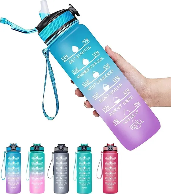Multicolor_Leak_Proof_Water_Bottle_With_Straw_&_Time_Marker_(1L)