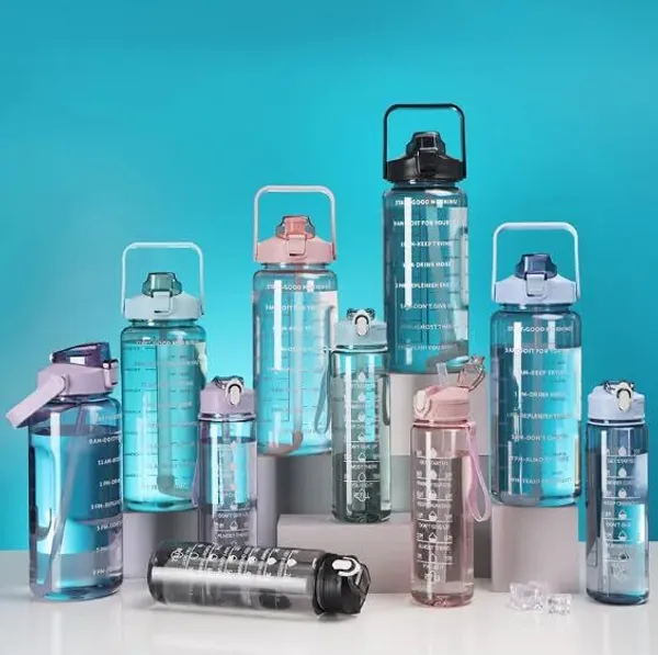 Pack_of_3_Leakproof_Unbrekabale_Travel_&_Gym_Big_Motivational_Time_Maker_Water_Bottle_(Blue_&_Clear)