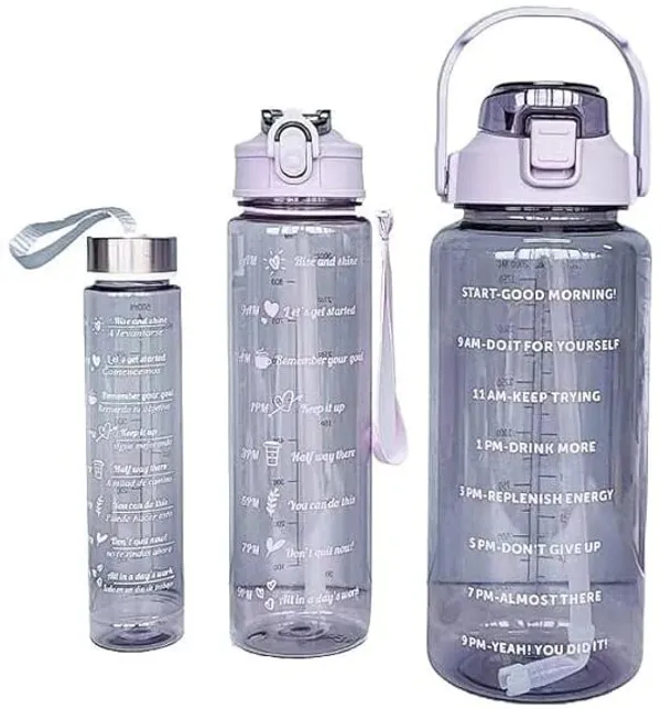 Pack_of_3_Leakproof_Unbrekabale_Travel_&_Gym_Big_Motivational_Time_Maker_Water_Bottle_(Purple_&_CLear)