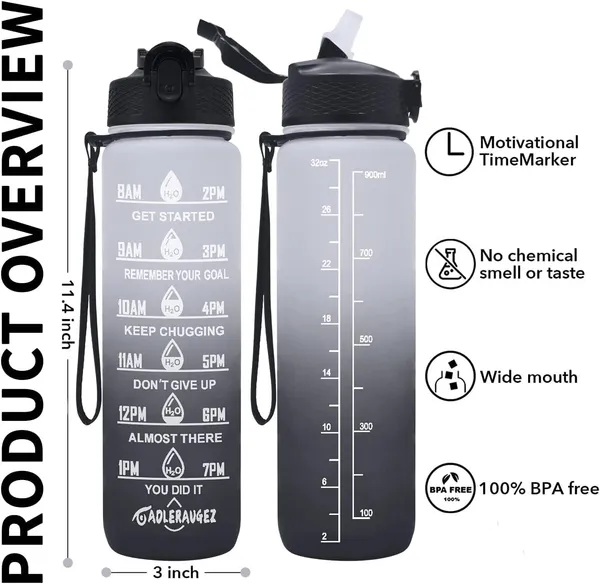Unbreakable_Water_Bottle_1_L_With_Motivational_Time_Marker_(White_&_Black)