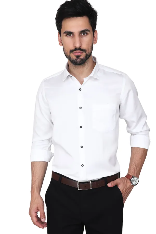 White_Classic_Cotton_Textured_Casual_Shirt_For_Men